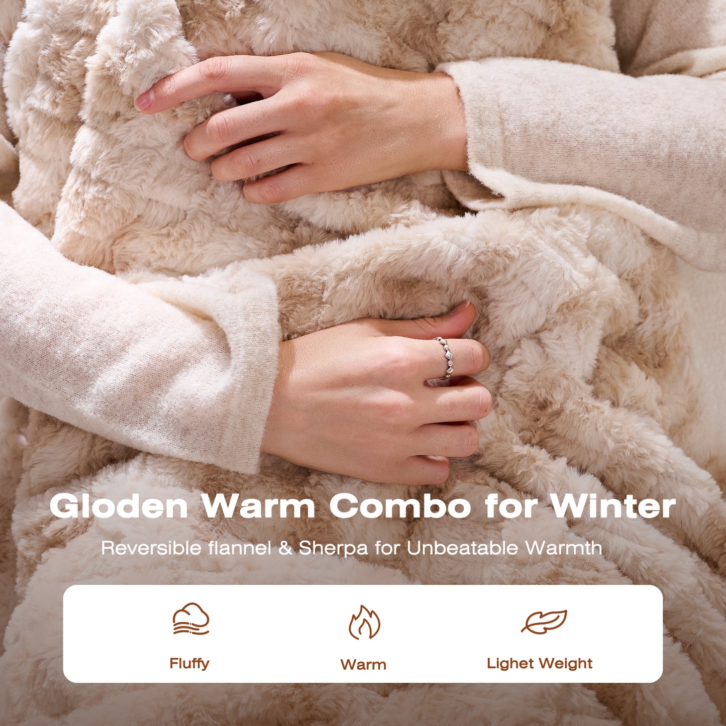 Ocuuziisu 90" × 100" Electric Blanket, King Size Heated Blanket, Brushed Faux Fur & Flannel, 9 Heat Levels, 1–10H Timer, Camel