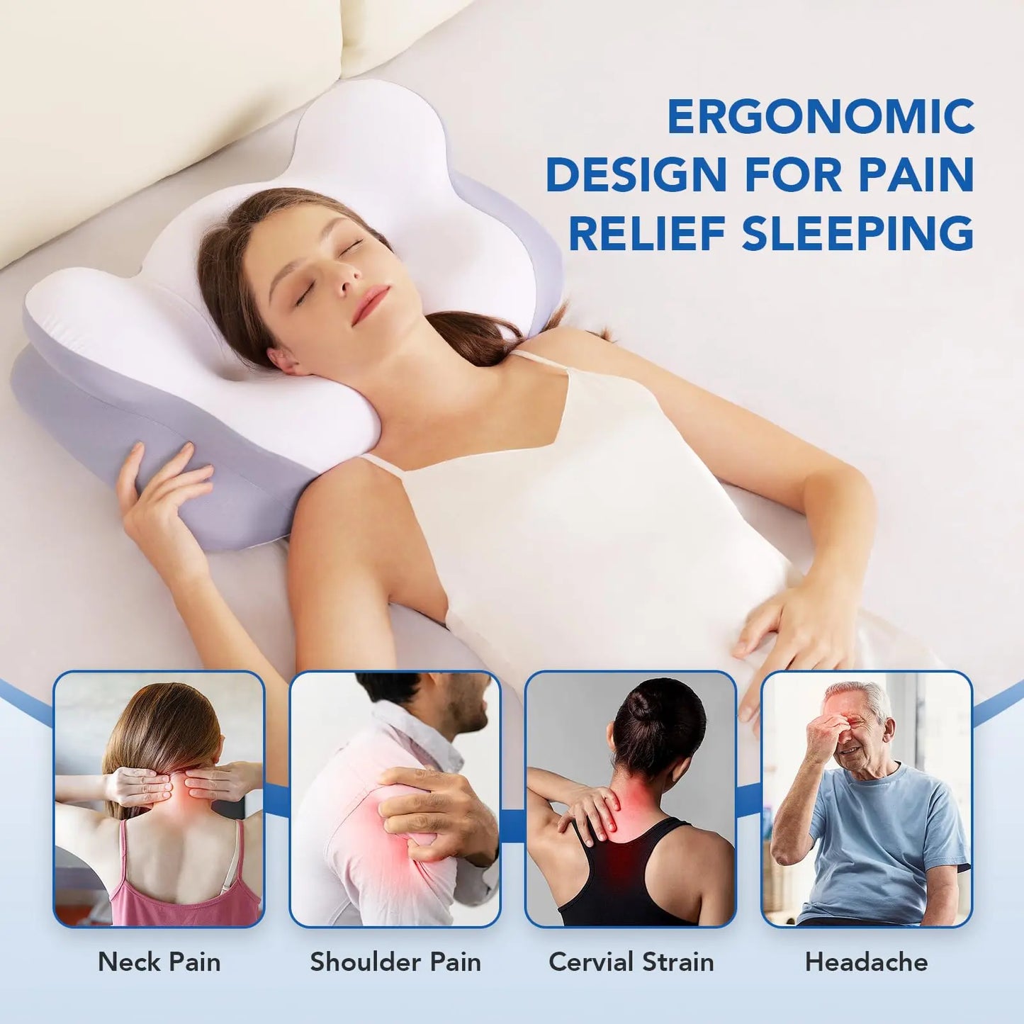 Memory Foam Cervical Neck Pillow