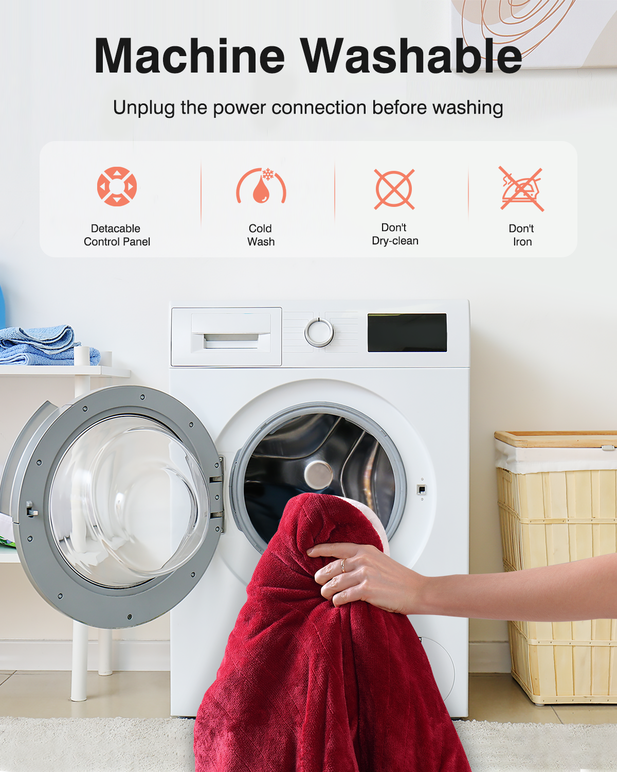 Wearable Heated Throw Blanket with Pockets, 50" x 70" Faux Fur and Sherpa Electric Wrap Poncho Shawl, 4-Hour Auto Shut Off, Machine Washable