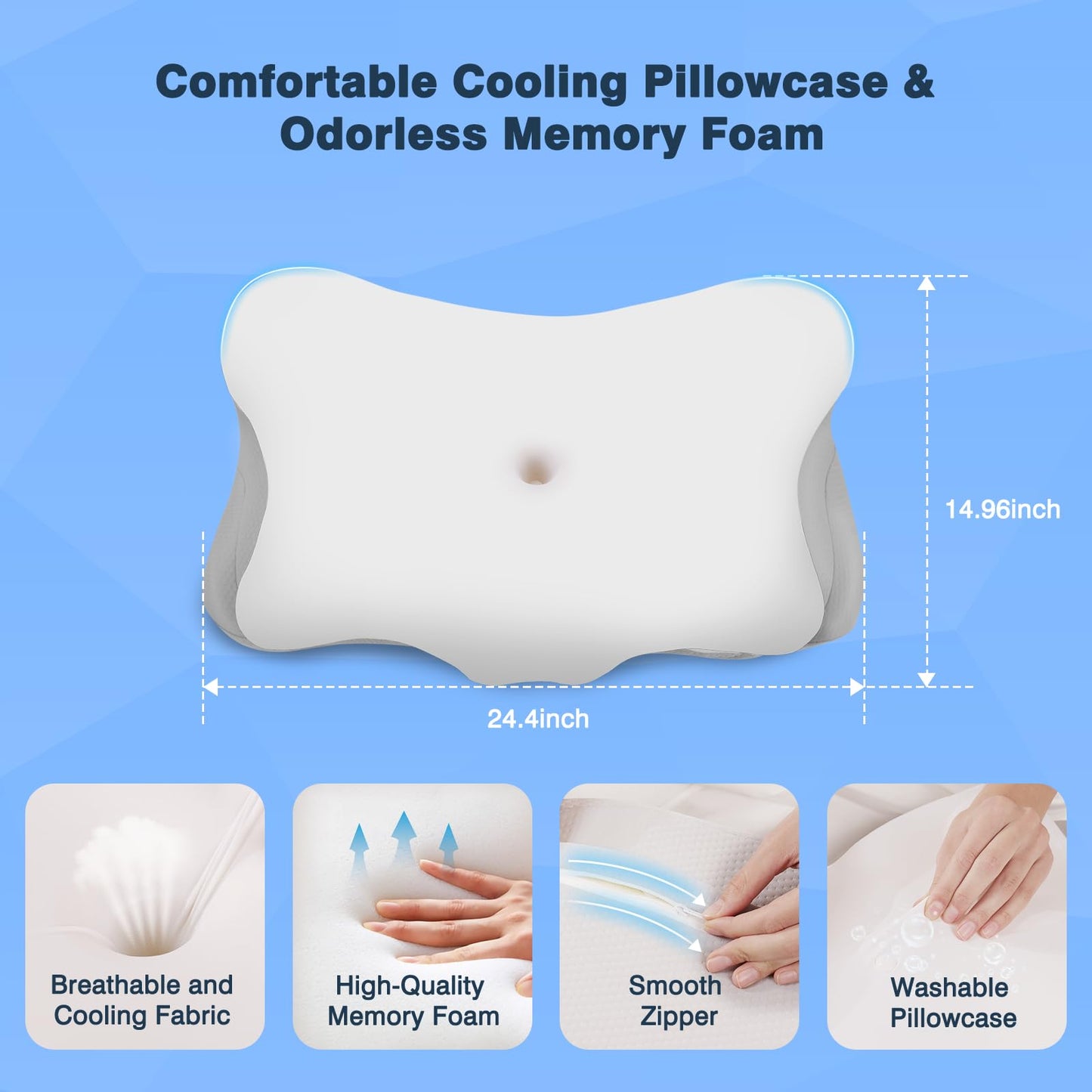 Ocuuziisu Neck Pillows for Pain Relief Sleeping