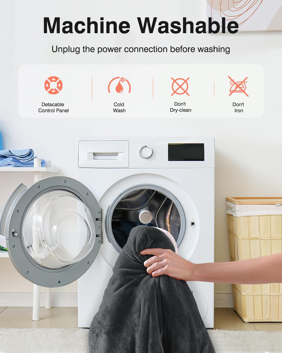 Wearable Heated Throw Blanket with Pockets, 50" x 70" Faux Fur and Sherpa Electric Wrap Poncho Shawl, 4-Hour Auto Shut Off, Machine Washable