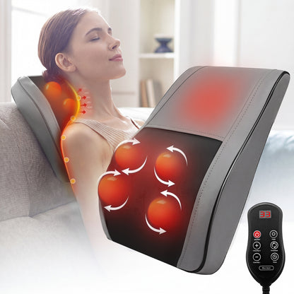 iTeafcom Back Massager with Heat, 3D Kneading Massage Pillow for Back, Neck, Shoulder, Leg Pain Relief Deep Tissue, Gifts for Women Men Mom Dad