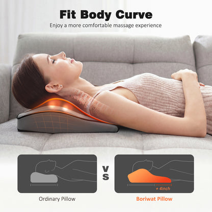 iTeafcom Back Massager with Heat, 3D Kneading Massage Pillow for Back, Neck, Shoulder, Leg Pain Relief Deep Tissue, Gifts for Women Men Mom Dad