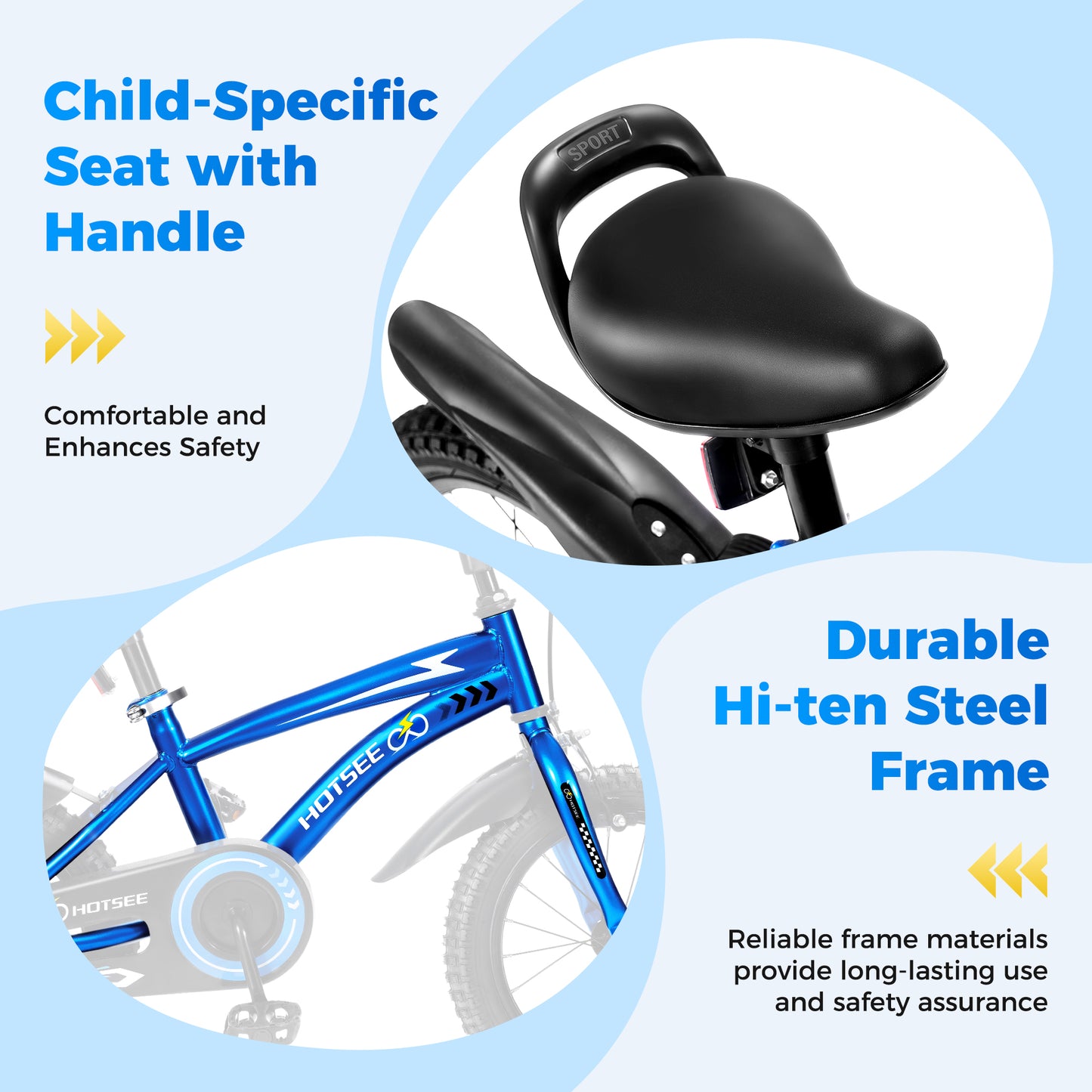 iTeafcom 14-Inch Kids Bike for Toddlers Ages 4-6 Years, Girls & Boys Bicycle with Removable Training Wheels, Front Handbrake & Rear Coaster Brake, Includes Basket & Bell