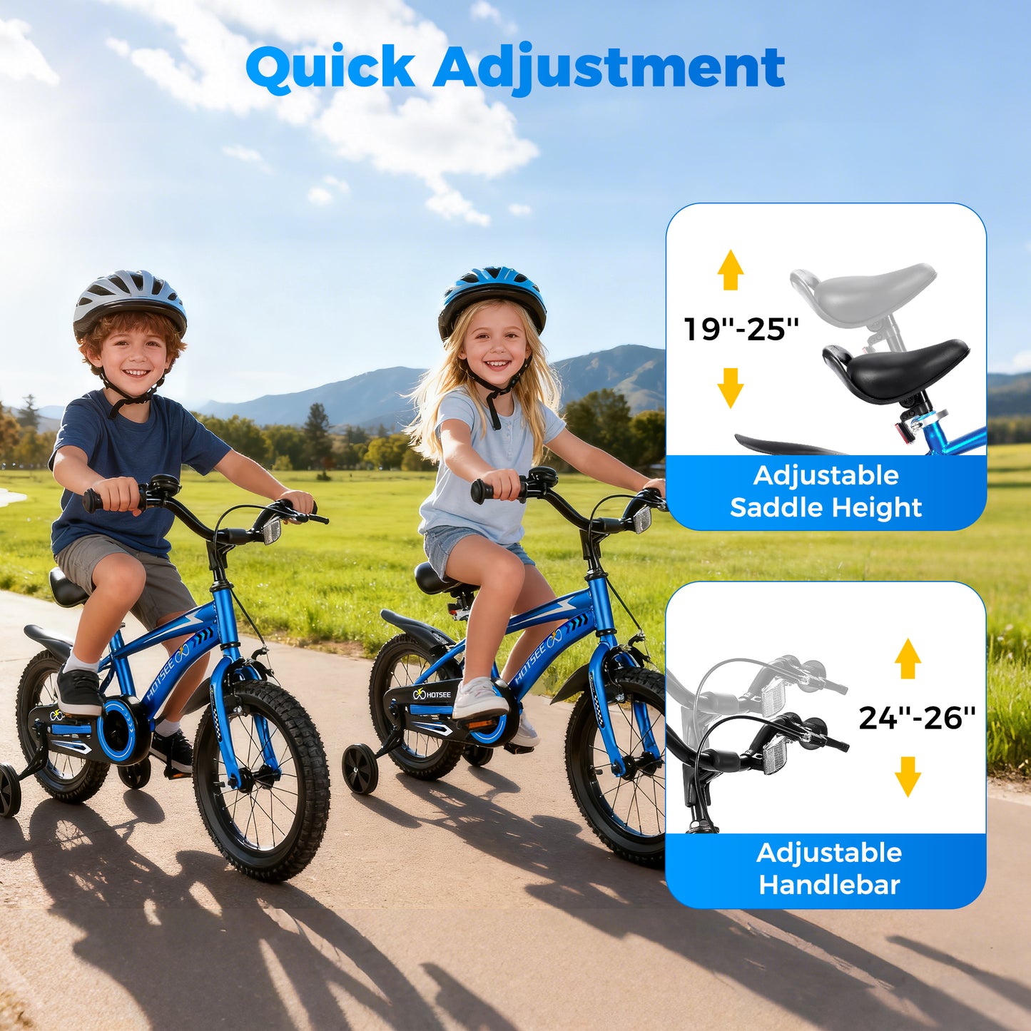 iTeafcom 14-Inch Kids Bike for Toddlers Ages 4-6 Years, Girls & Boys Bicycle with Removable Training Wheels, Front Handbrake & Rear Coaster Brake, Includes Basket & Bell