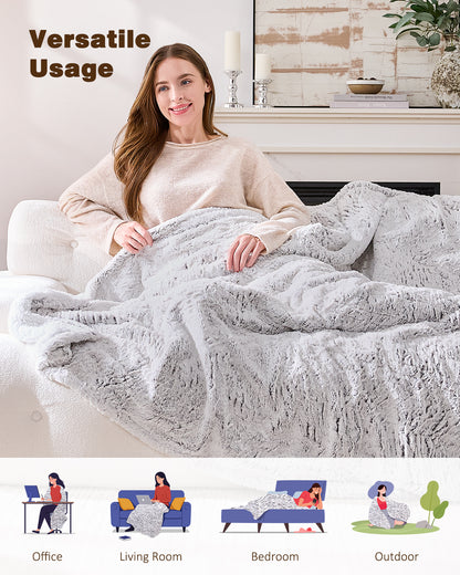 Ocuuziisu 62" × 84" Electric Heated Blanket — 9 Heat Levels, 1–10H Timer, Fast Heating Electric Blanket, Machine Washable — Brushed White