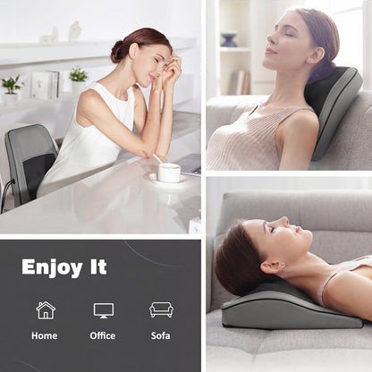 iTeafcom Back Massager with Heat, 3D Kneading Massage Pillow for Back, Neck, Shoulder, Leg Pain Relief Deep Tissue, Gifts for Women Men Mom Dad