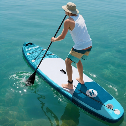 10ft Inflatable Stand up Paddle Board 6" Thick SUP with Accessories, Double Action Pump