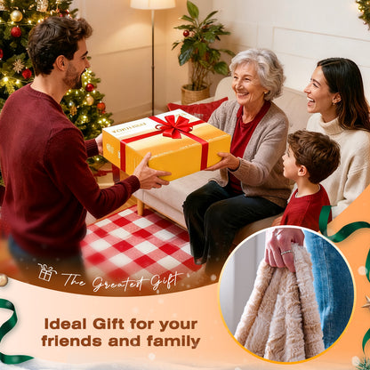 Ocuuziisu 90" × 100" Electric Blanket, King Size Heated Blanket, Brushed Faux Fur & Flannel, 9 Heat Levels, 1–10H Timer, Camel